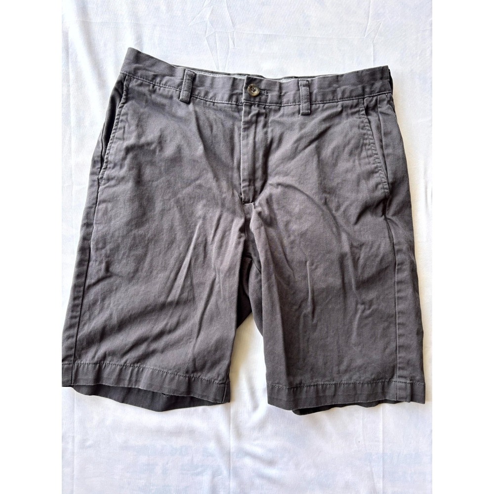 Amazon Essentials Chino Short Mens 29 Gray Slim Fit Twill Flat Front Casual